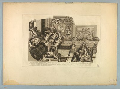 Decoraties door Lebrun en Mignard in het Paleis van Versailles door Unknown artist
