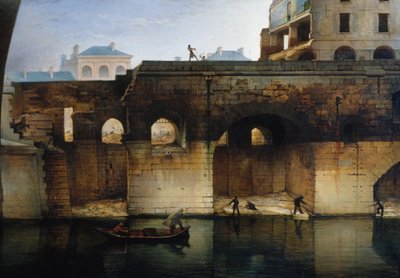 Sloop van het oude Hôtel-Dieu; de "cagnards", in 1878 door Unknown artist