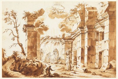 Ontwerp voor een kerststal (Kersttafereel) door Unknown artist