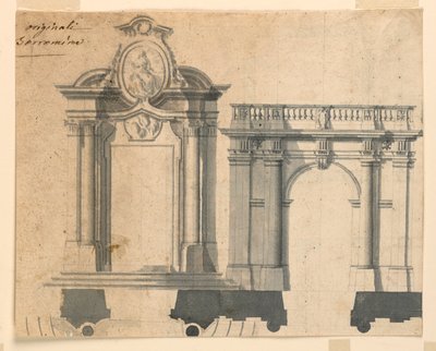 Ontwerp voor poort door Unknown artist