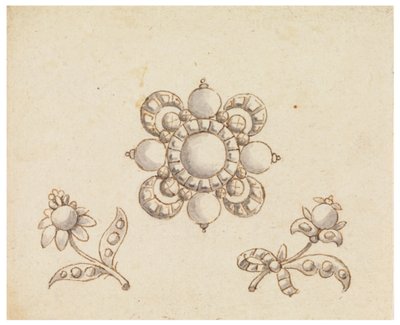 Ontwerp voor Drie Broches door Unknown artist