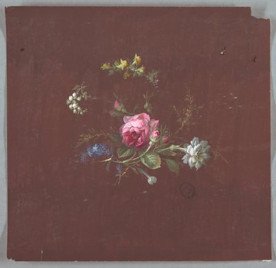 Ontwerp voor Behang en Textiel: Bloemen door Unknown artist