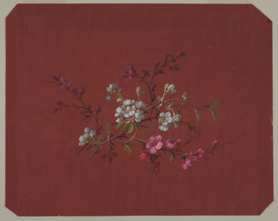 Ontwerp voor behang en textiel: bloemen door Unknown artist