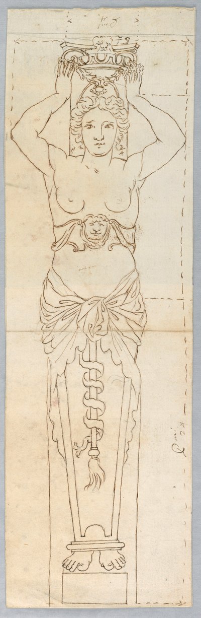 Ontwerp voor een Kariatide door Unknown artist