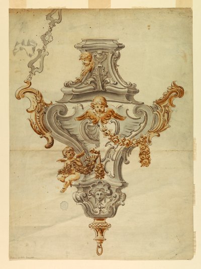 Ontwerp voor een wierookvat door Unknown artist
