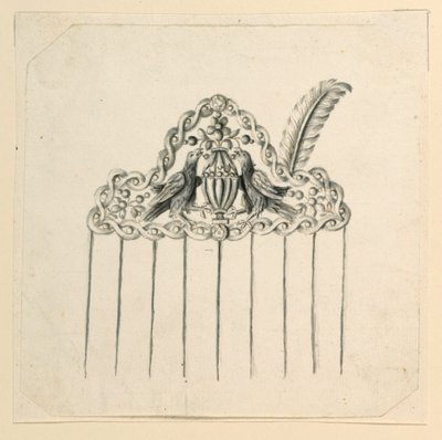 Ontwerp voor een kam door Unknown artist