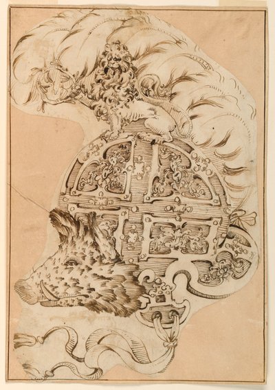 Ontwerp voor een decoratieve burgonet door Unknown artist