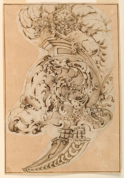 Ontwerp voor een Decoratieve Burgonet door Unknown artist