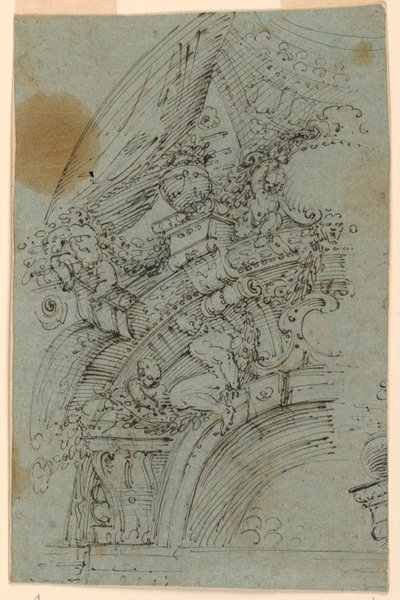 Ontwerp voor een Koepelplafond door Unknown artist