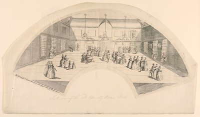 Ontwerp voor een Waaier, Interieur door Unknown artist
