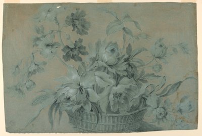Ontwerp voor een Bloemenmandmotief door Unknown artist
