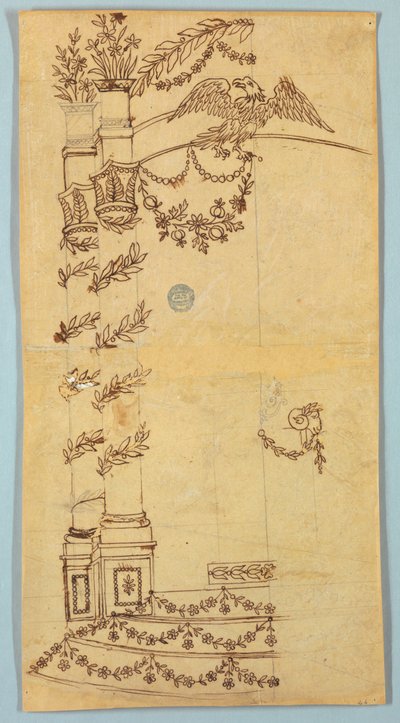 Ontwerp voor een Tuinfolly (?) door Unknown artist
