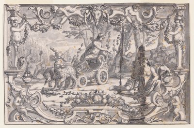 Ontwerp voor een wandtapijt: Bacchus en Ariadne door Unknown artist