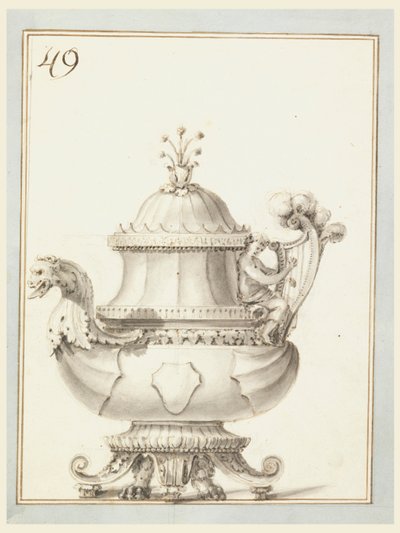 Ontwerp voor een theepot door Unknown artist