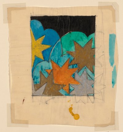 Ontwerp voor textiel of behangpapier door Unknown artist