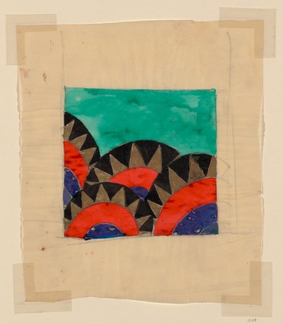 Ontwerp voor textiel of behangpapier door Unknown artist