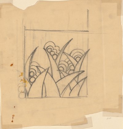 Ontwerp voor textiel of behangpapier door Unknown artist