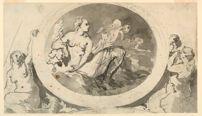 Ontwerp voor een Wandmonument of Fontein door Unknown artist
