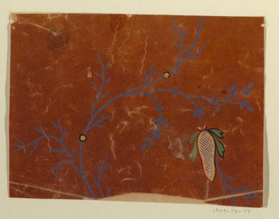 Ontwerp voor een geweven stof, fragment door Unknown artist