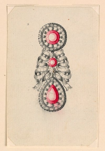 Ontwerp voor een oorbel door Unknown artist