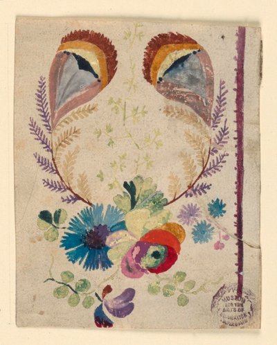 Ontwerp voor een Borduurmotief door Unknown artist