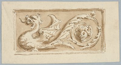 Ontwerp voor de decoratie van een langwerpig paneel door Unknown artist