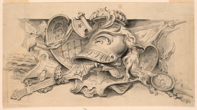 Ontwerp voor trofee van wapens door Unknown artist