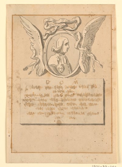 Ontwerp van een grafmonument voor een prelaat door Unknown artist