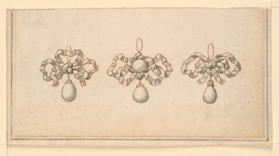 Ontwerpen voor drie hangers door Unknown artist