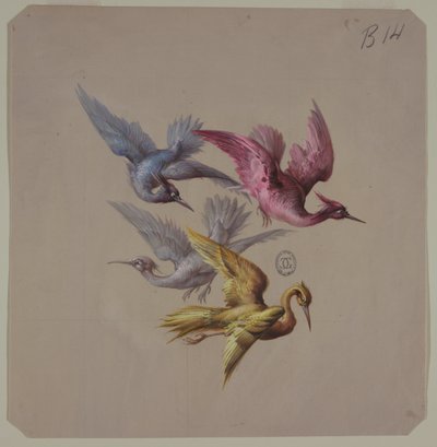 Ontwerpen voor Behang en Textiel: Vogels door Unknown artist
