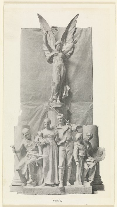 Detail van het beeldhouwwerk Vrede op de Dewey Arch, Madison Square, New York door Unknown artist