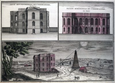 Verschillende uitzichten van het astronomisch observatorium van Parijs in 1700. door Unknown artist