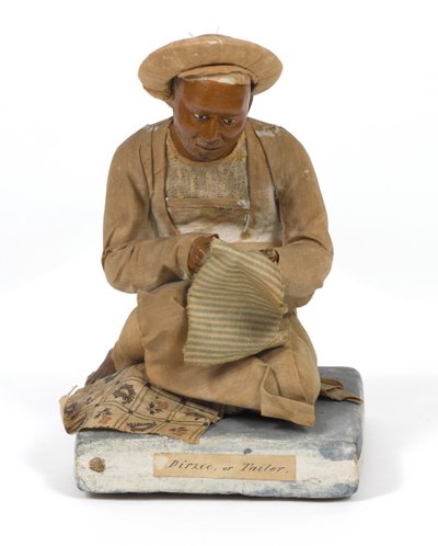 Dirzee, of kleermaker, terracotta beeldje, India, ca. 1880 (beeldje) door Unknown artist