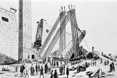 Verplaatsing van de obelisk van Luxor in 1829. door Unknown artist