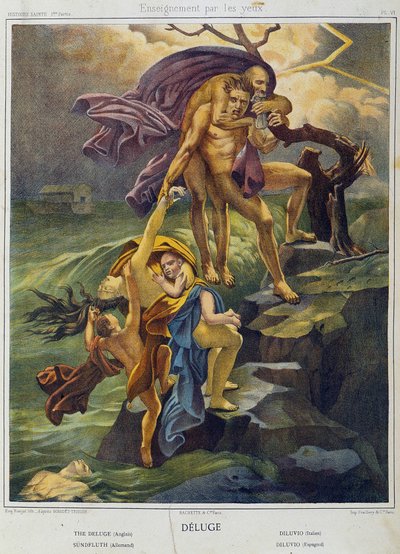 Zondvloed - in “Heilige Geschiedenis”, ed. Hachette door Unknown artist