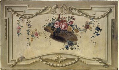 Deur overlay: mand met bloemen, tussen 1769 en 1789 door Unknown artist