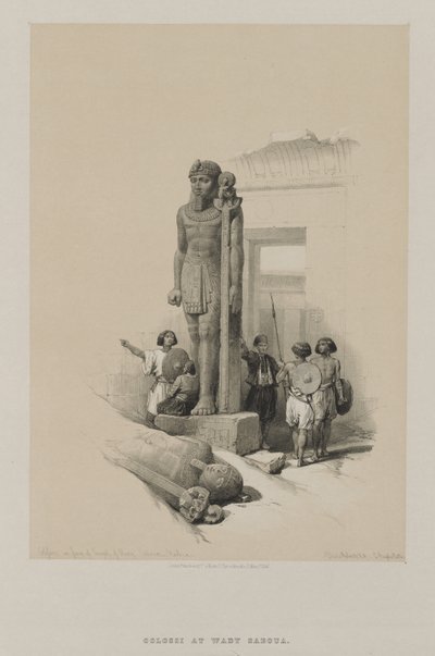 Egypte en Nubië, Deel II: Kolossus voor de Tempel bij Wady Saboua, Nubië door Unknown artist
