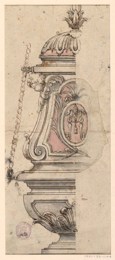 Verhoging van een wierookvat door Unknown artist