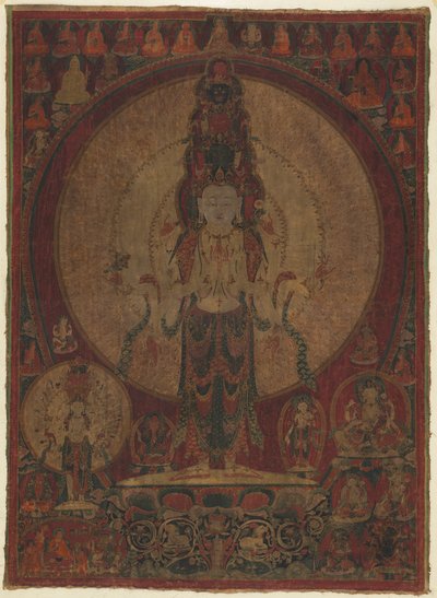 Elfhoofdige, Duizendarmige Bodhisattva van Mededogen (Avalokiteshvara) door Unknown artist