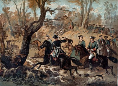 Keizer Napoleon III (1808-1873) op jacht door Unknown artist