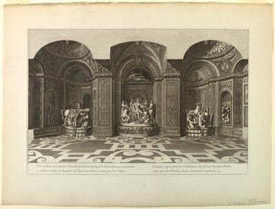 Gravure: Versailles, Grot, Interieur door Unknown artist