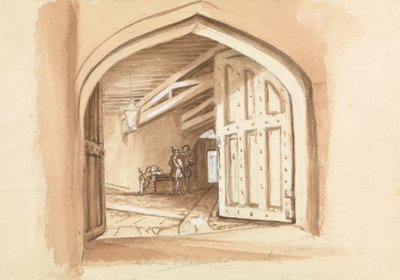 Ingang van Walmer Castle; schetsen van deuren door Unknown artist