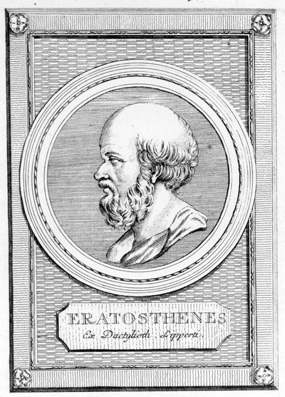 Eratosthenes wiskundige, astronoom, geograaf en dichter. Portret uit 