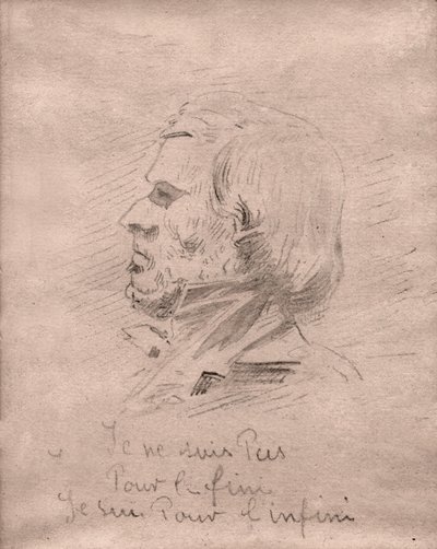 Eugène Delacroix. (tekening, circa 1850) door Unknown artist