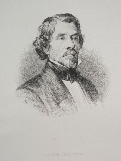 Eugène Delacroix door Unknown artist