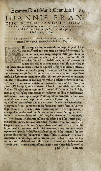 Examination vanitatis doctrinae gentium et veritatis christianae disciplinae door Pico della Mirandola door Unknown artist