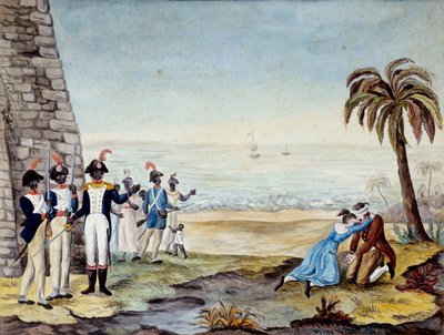 Executie van een kolonist tijdens de opstand in Santo Domingo in 1791 door Unknown artist