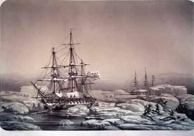 Expedities in Antarctica (zuidpool): het schip "Astrolabe" (nieuwe naam van de "Shell") door Jules Dumont d