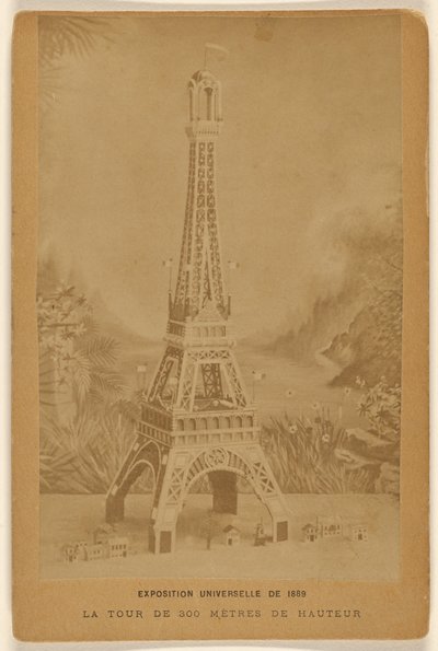 Wereldtentoonstelling van 1889. De 300 meter hoge toren. door Unknown artist