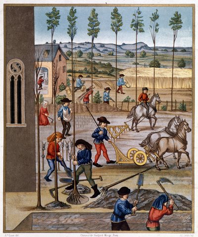 Veldwerk - Miniatuur door Unknown artist